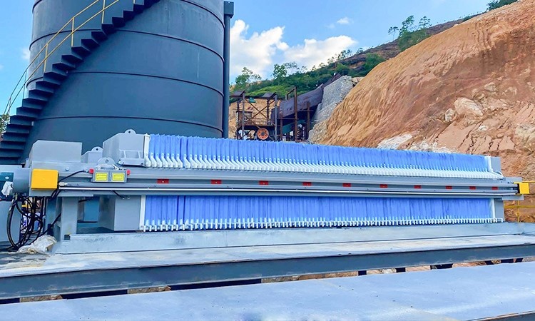 Filter press working site diagram Filter press working site diagram