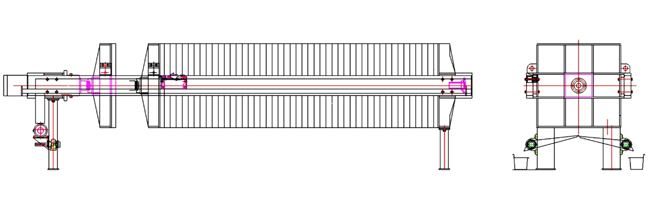 Filter press structural diagram Filter press structural diagram